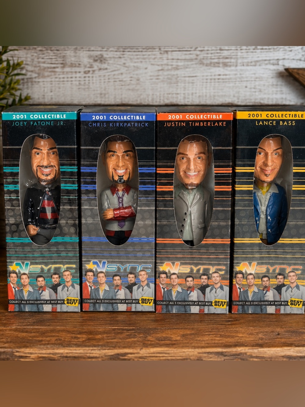 NSYNC Collectible Bobblehead Set - Best Buy 2001 Multicolored Packaging - Picture 2 of 7